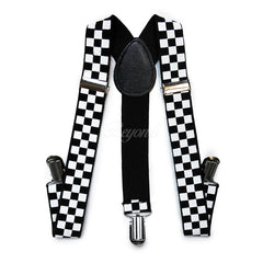 Kids Toddler Checker Matching Set Suspender and Bow Tie
