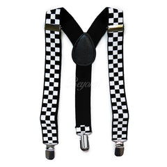 Kids Toddler Checker Matching Set Suspender and Bow Tie