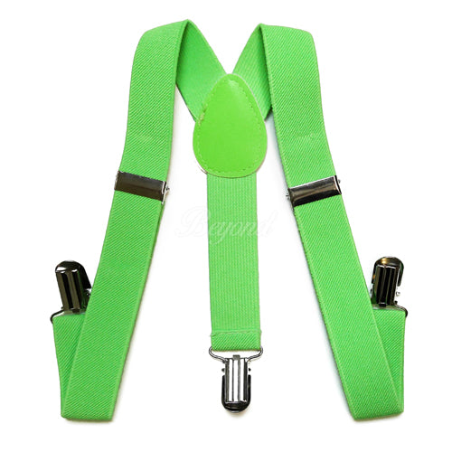 Kids Toddler Light Green Matching Set Suspender and Bow Tie