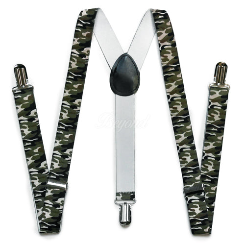 Camo Matching Set Suspender and Bow Tie