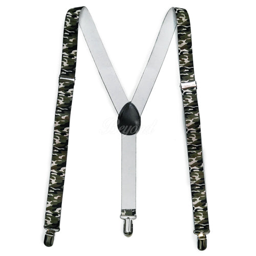 Camo Matching Set Suspender and Bow Tie