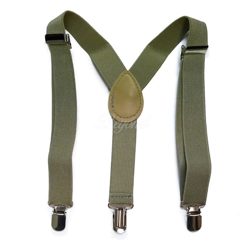 Kids Toddler Beige Matching Set Suspender and Bow Tie
