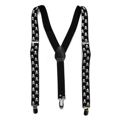 Halloween Skull Matching Set Suspender and Bow Tie