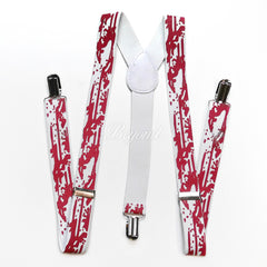 Halloween Novelty Bloody Bow Tie And Suspender Matching Set Tuxedo